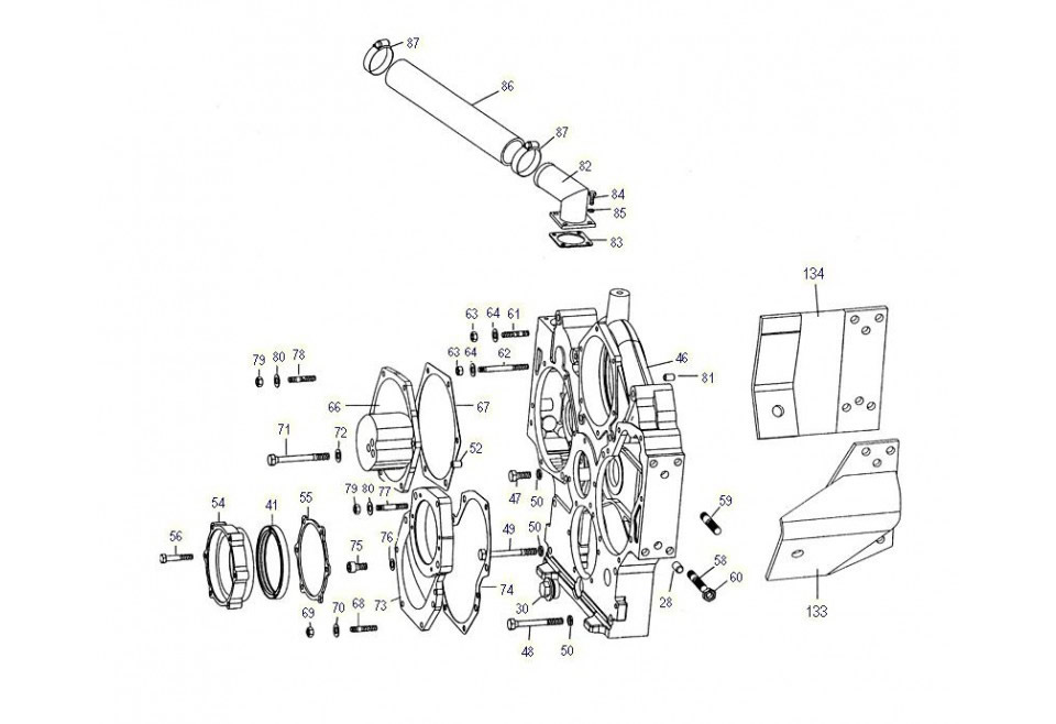 Cover gear cylinder