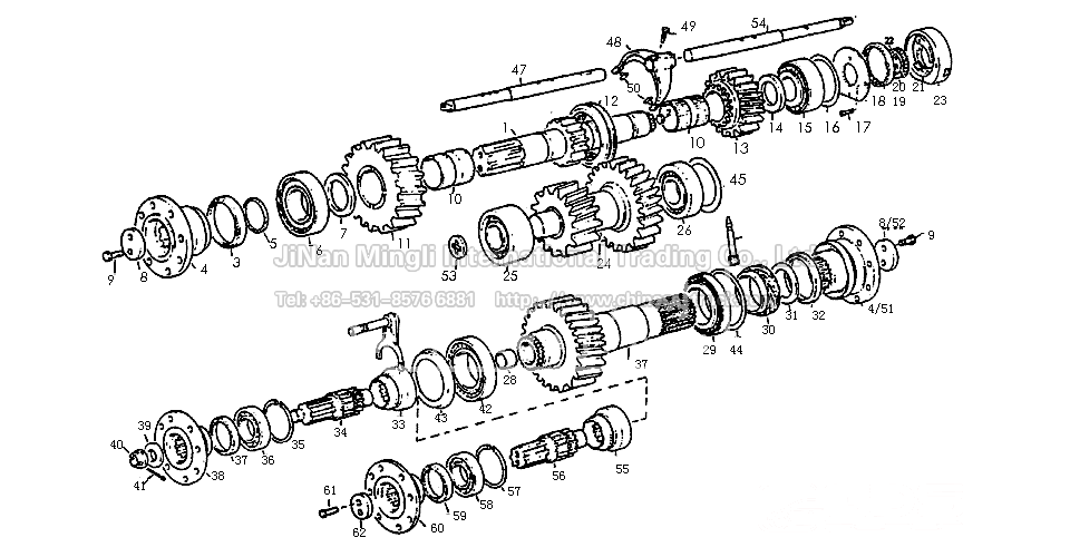 Gear transfer case VG1200 without differential lock