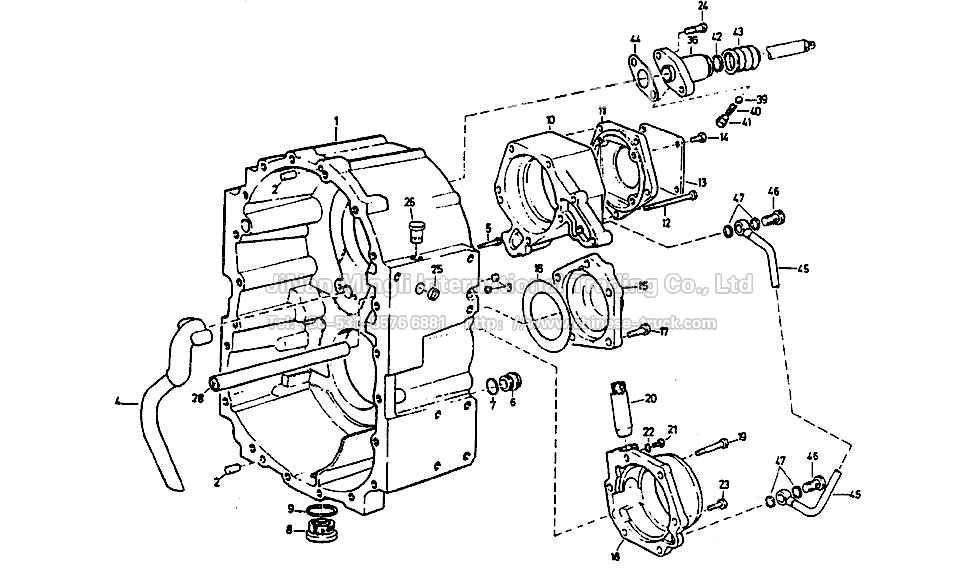 The boat transfer case with differential lock G1200