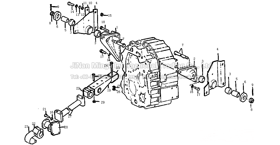 Suspension of the transfer case VG1200