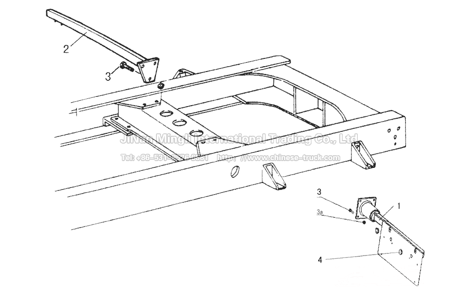 The rear lights and license plate bracket plate