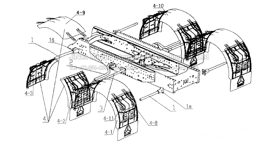 Rear mudflap tractor