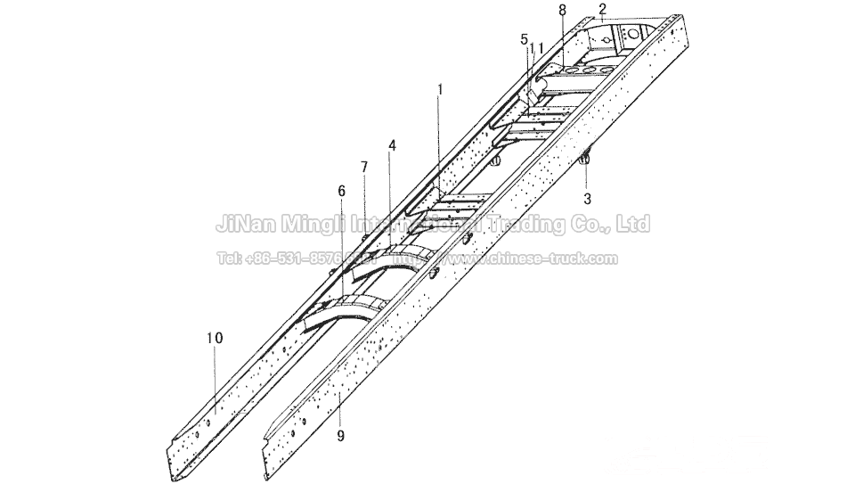 4x2 frame chassis dump