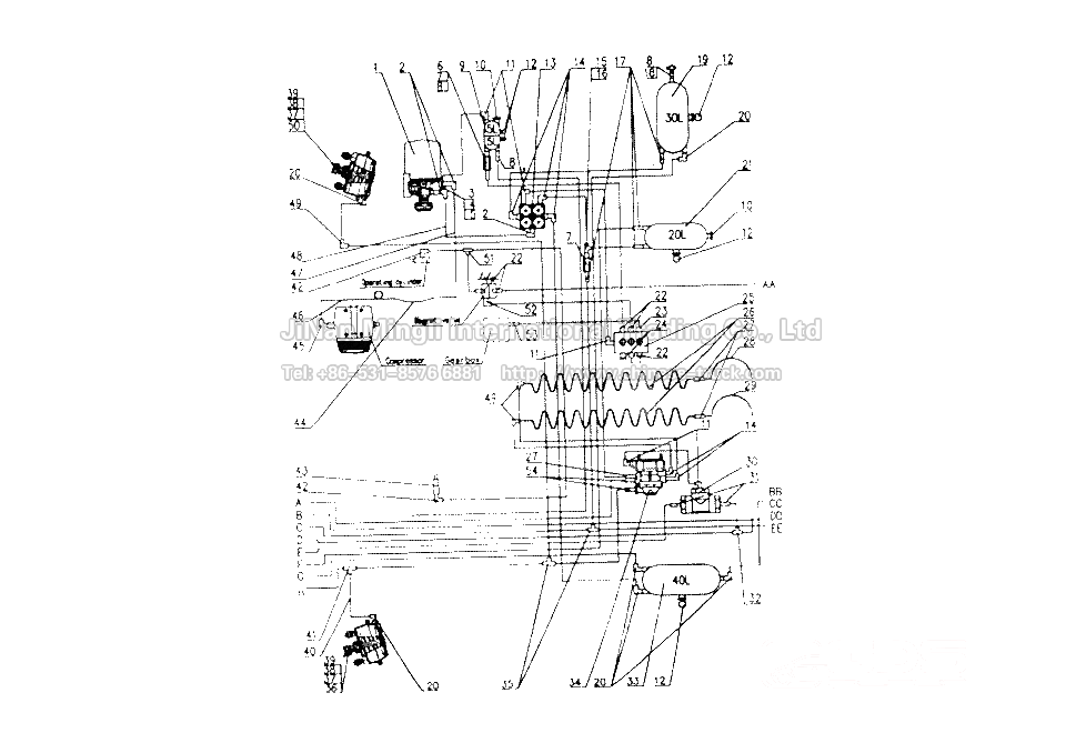 Brake system front axle