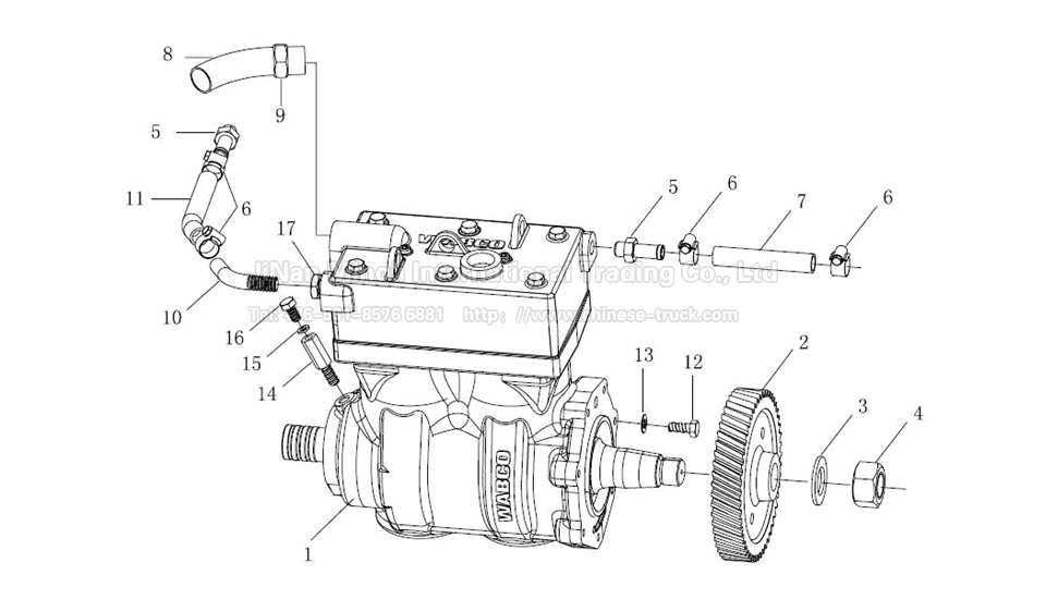 WABCO双缸空气压缩机