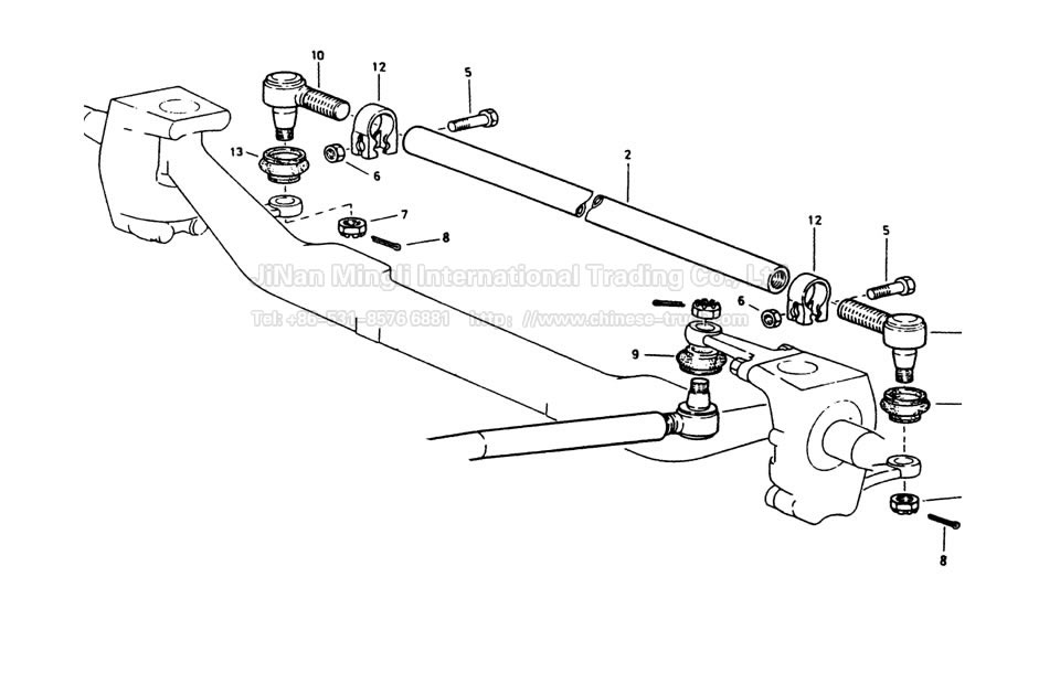 九吨钢性前桥转向横拉杆 AC71414300301