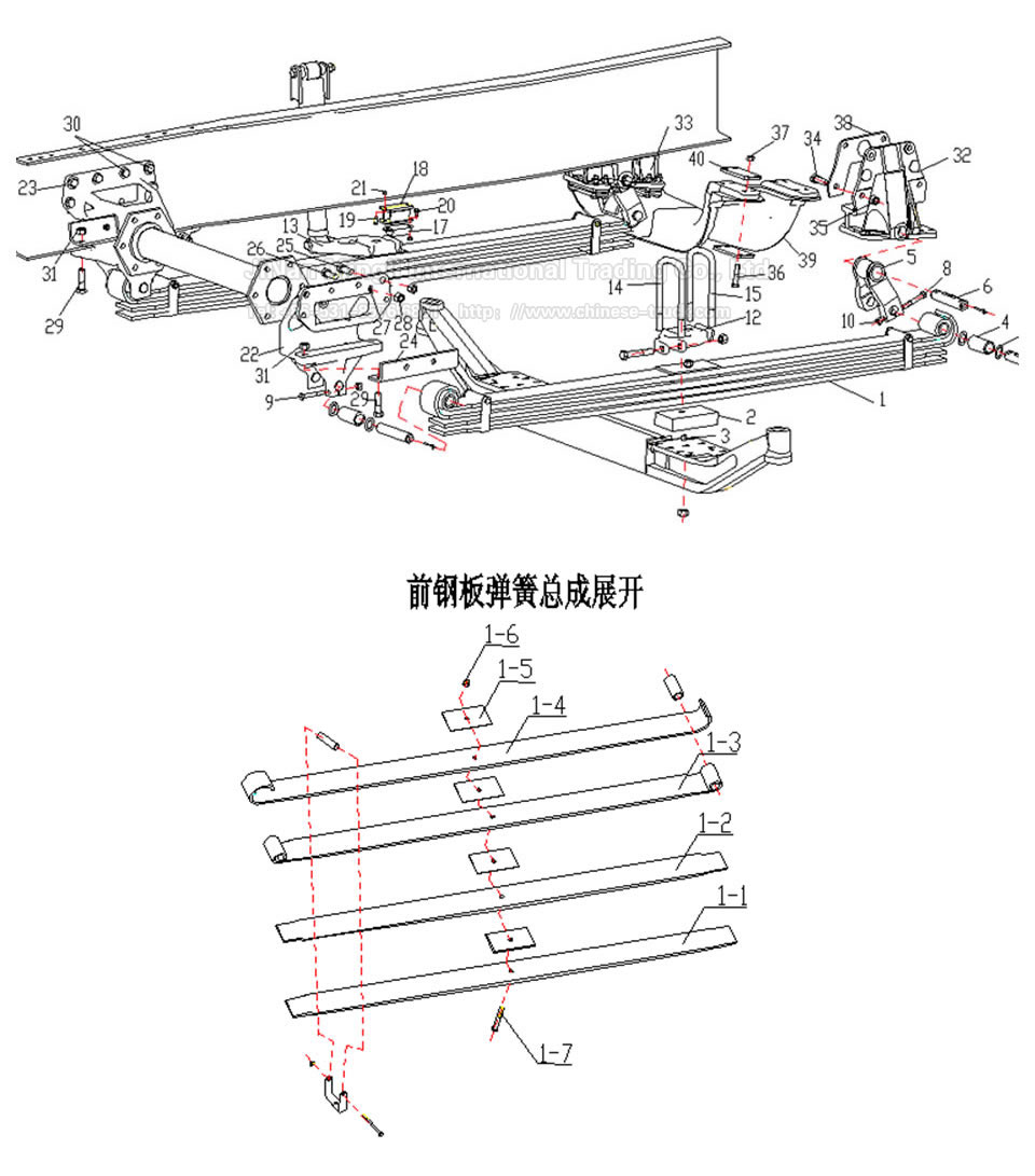 Front spring suspension