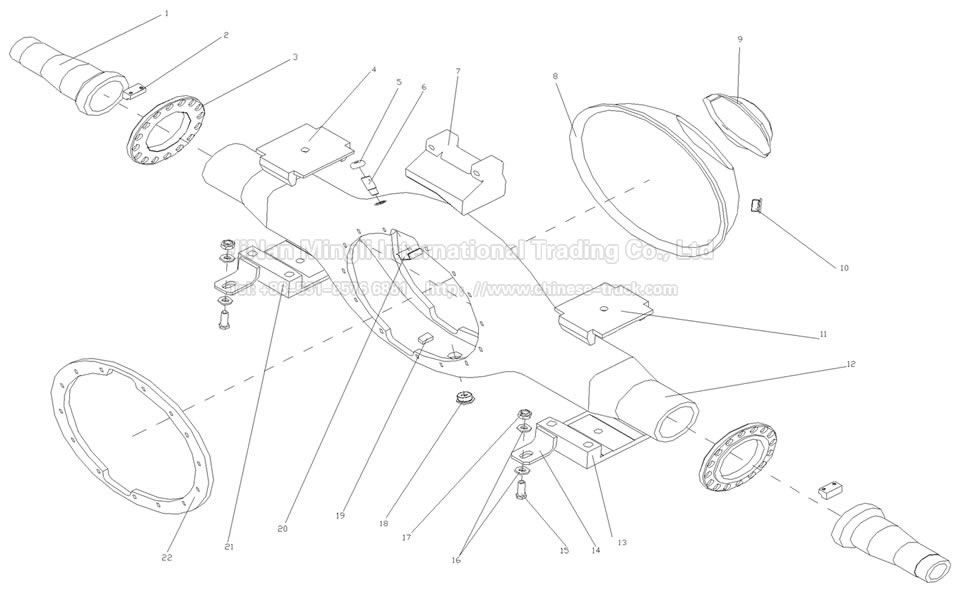 First rear axle housing