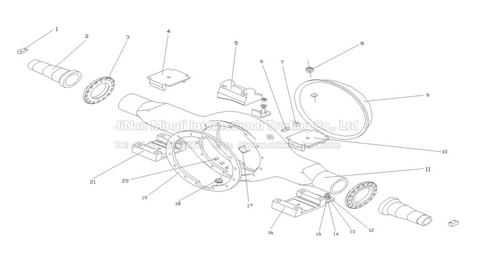 Rear axle housing