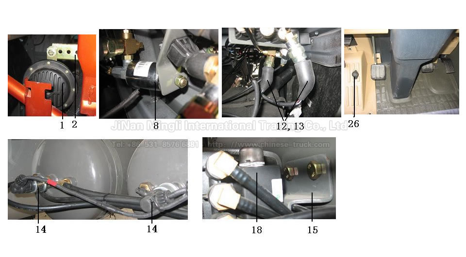 Electrical equipment on the chassis