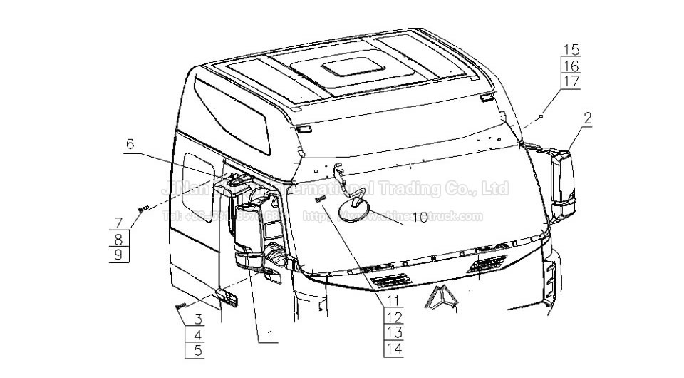 HOWO A7 Rear-view mirror