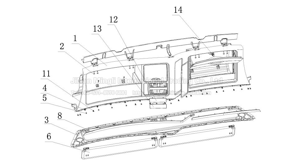 high roof cab upper console