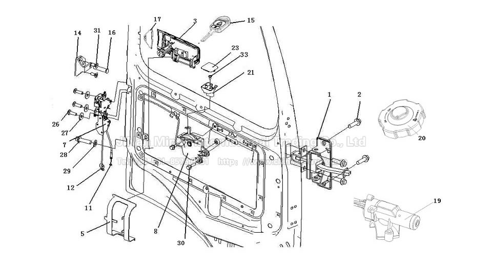 Sinotruk howo A7 Door,Door Lock