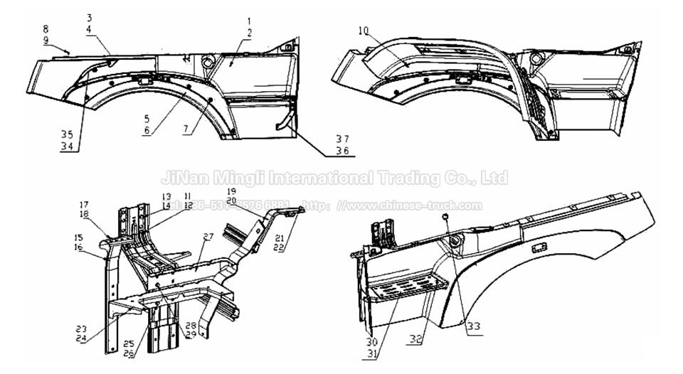 Lower Cover For Long,High-floor CAB