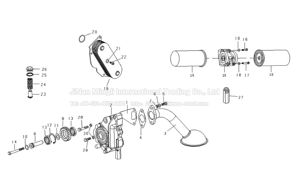 Lubricating Oil Pump and Oil Filter