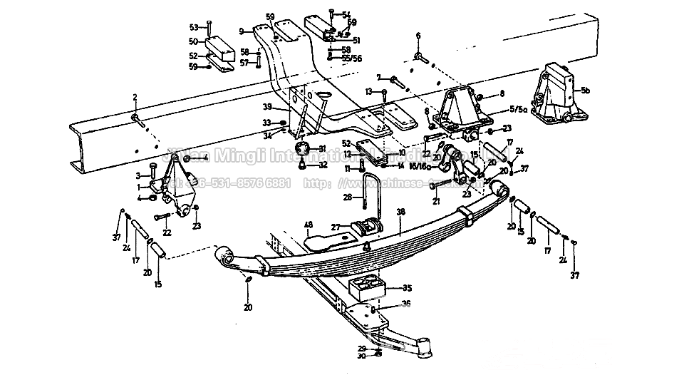 4x2,6x2,6x4 front suspension