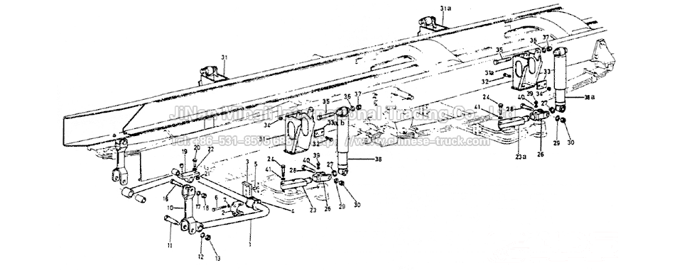 8x4 front stabilizer with shock absorber