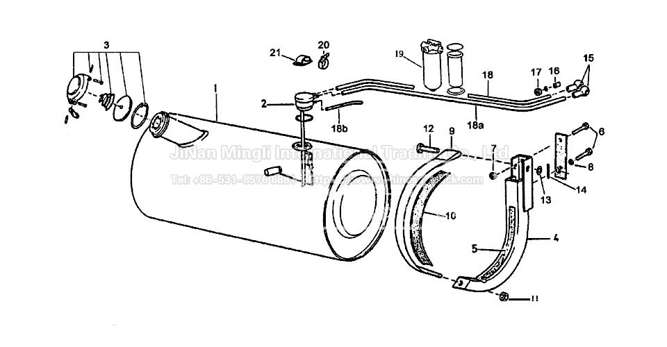 200L aluminum fuel tanks and pipelines