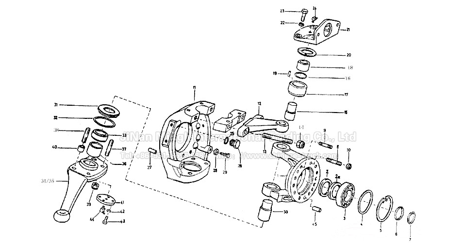 The front fork axis of the front axle motor