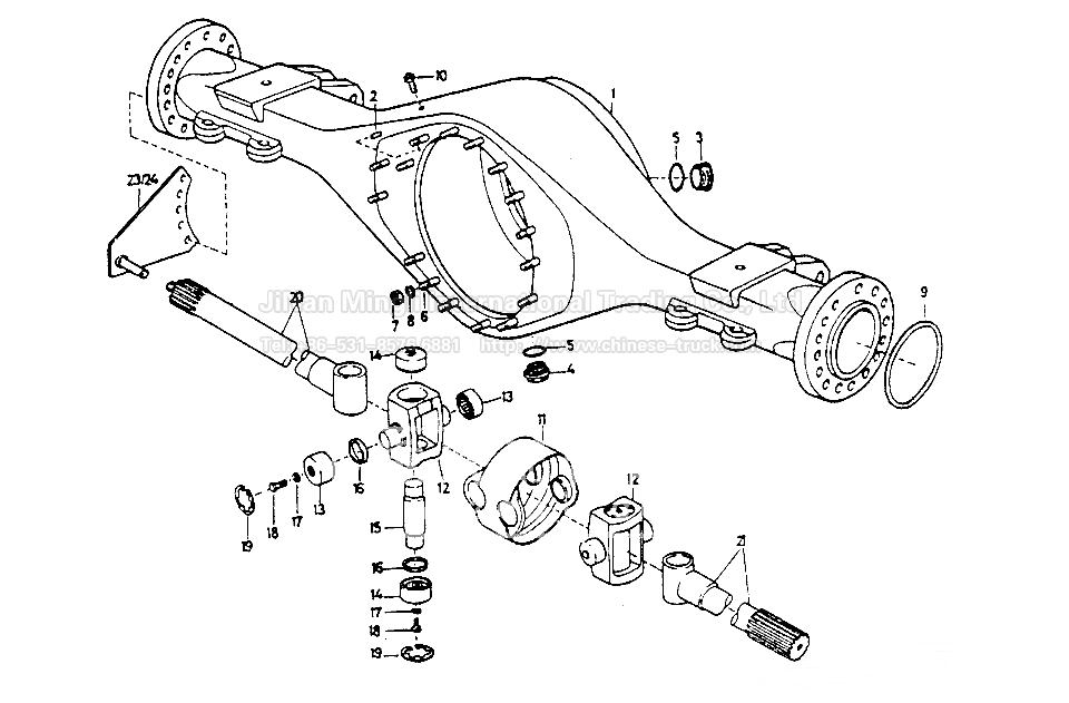 Carter front axle